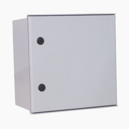 Gabinete de Poliéster PRECISION IP65 con montaje de pared y cuerpo fijo, dimensiones 400x400x200mm